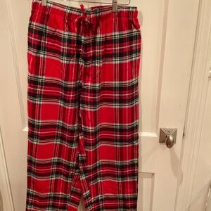 Pair of flannel plaid men’s pajama pants, by Lands End, M